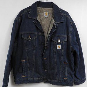 I32 Discontinued Carhartt Sherpa Lined Jean Jacket